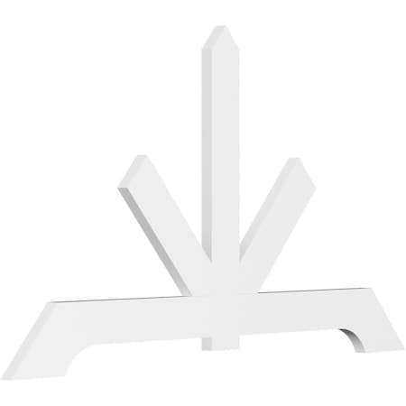 Ekena Millwork Vanguard Architectural Grade PVC Gable Bracket, 84"W x 49"H x 2"D x 6"F, 14/12 Pitch GBP084X49X0206VAN00
